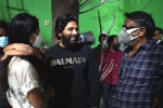 Allu Arjun film updates, Allu Arjun news, allu arjun pays a surprise visit for his daughter, Sneha