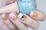 Ice cream coating on nails, Ice cream coating on nails, interesting ice cream nails, Latest nail art